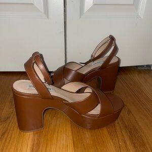 Steve Madden Tan Platform Heels